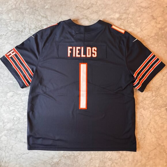 Nike Justin Fields Chicago Bears Home Game Jersey Men's Size 3X Medium Navy Blue - Picture 13 of 16